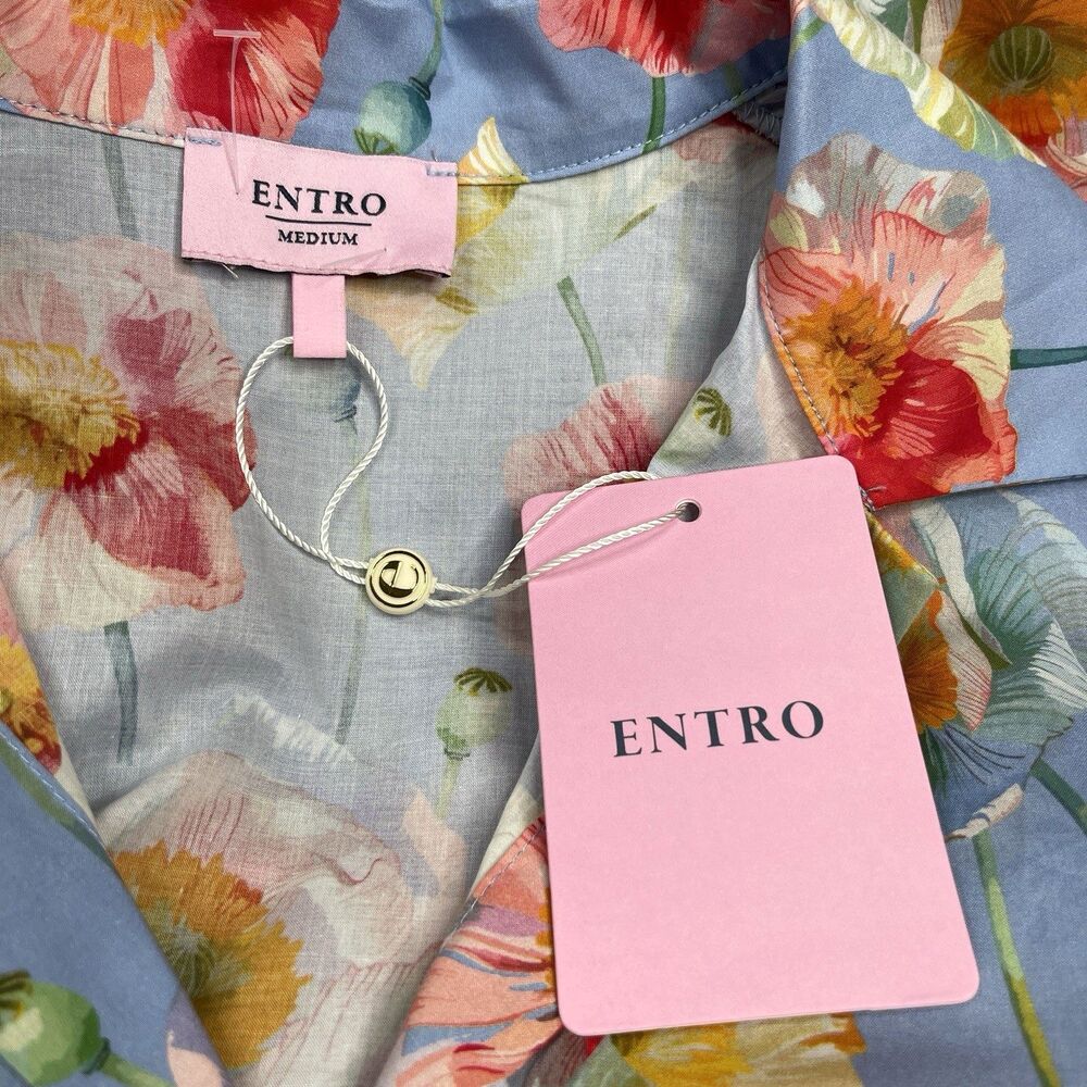 NWT Entro Knot Your Garden Maxi Dress Size Medium Sleeveless Floral Tie Front - Picture 5 of 12